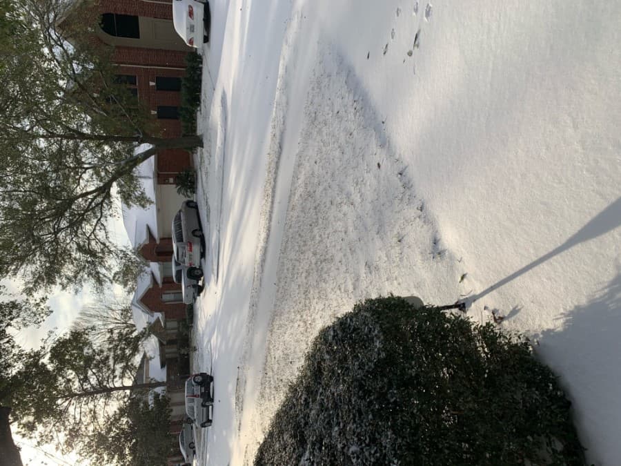 White Oak Landing is blanketed in snow. (Courtesy Kristin Morgan)