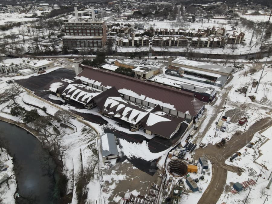 Drone photos show New Braunfels received a winter makeover