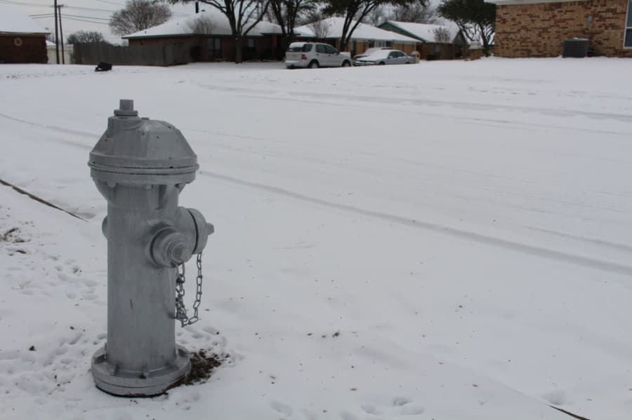 Snow covered streets.