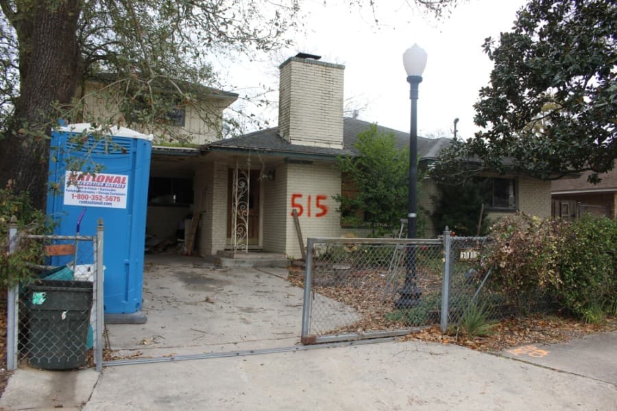 The home at 515 E. Main St., Humble, sat east of city-owned property. It was demolished in early February. (Kelly Schafler/Community Impact Newspaper)