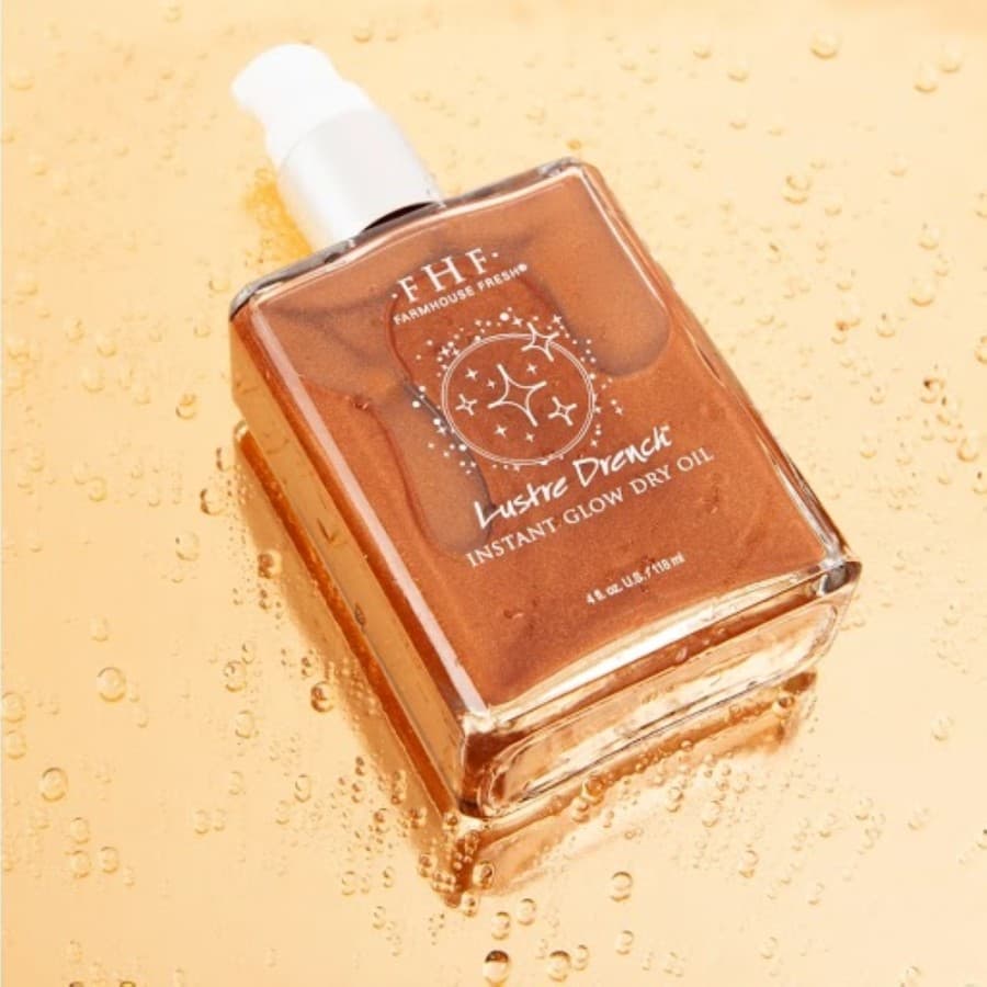 The Lustre Drench® Instant Glow Dry Oil contains an extract from red amaranth, which is grown in FarmHouse Fresh’s greenhouse in McKinney. (Courtesy FarmHouse Fresh)