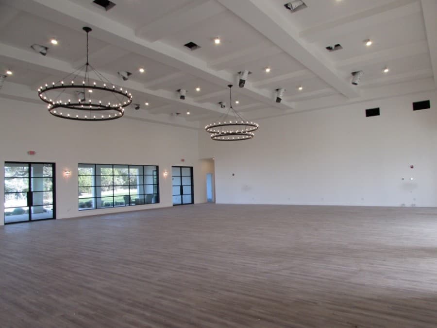 The Arlo's large gathering room can seat up to 300 people. (Nicholas Cicale/Community impact Newspaper)