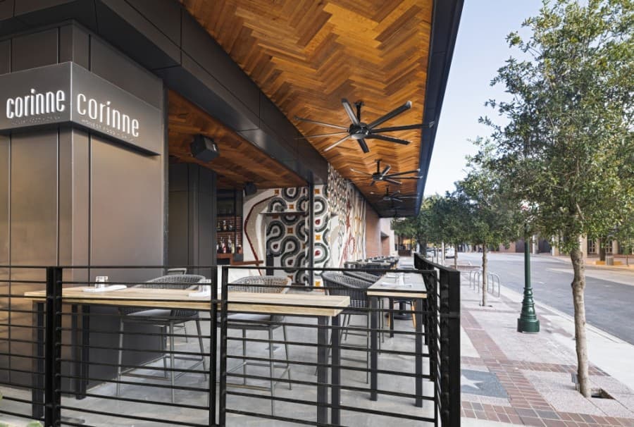 Corinne Restaurant, a neighborhood restaurant and cocktail bar with an outdoor patio, is opening within the Austin Marriott Downtown on March 4. (Courtesy Austin Marriott Downtown)