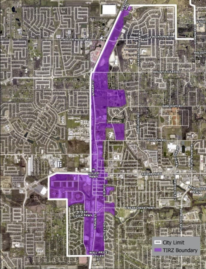 Map of the proposed tax increment reinvestment zone