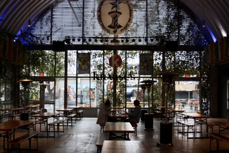 The Beer Hall and Biergarten at Krause's regularly hosts outdoor events and live music. 