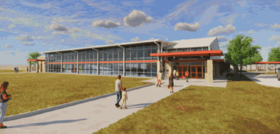 The CFISD Exhibit Center is located on Telge Road. (Rendering courtesy VLK Architects)