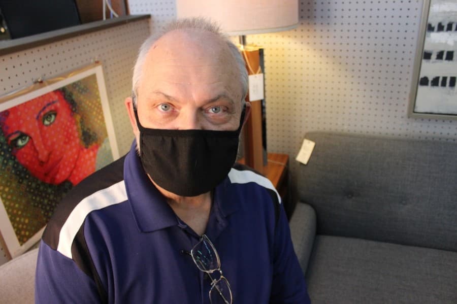 Paul Burnett runs the Antique Gallery of Lewisville on a day-to-day basis. (Daniel Houston/Community Impact Newspaper)