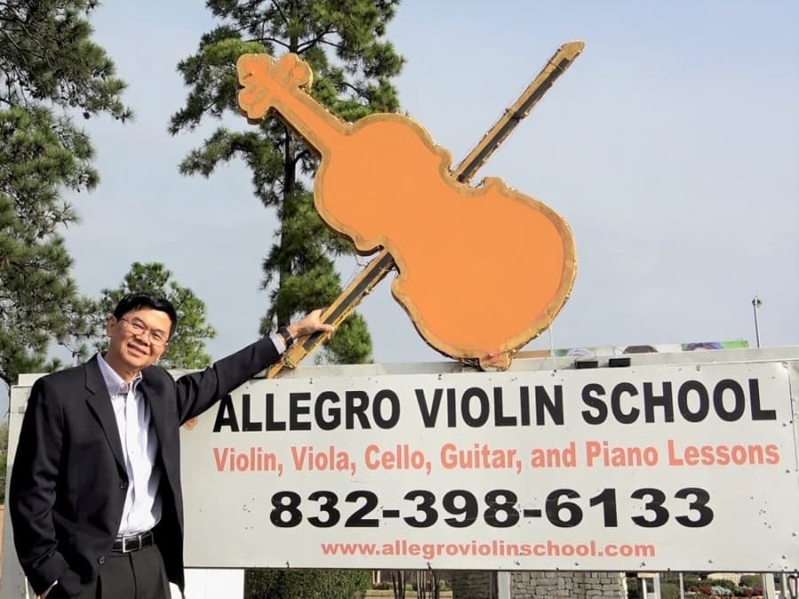 Rodsuwan opened Allegro Violin School on Spring Cypress Road in 2019. (Courtesy Allegro Violin School)