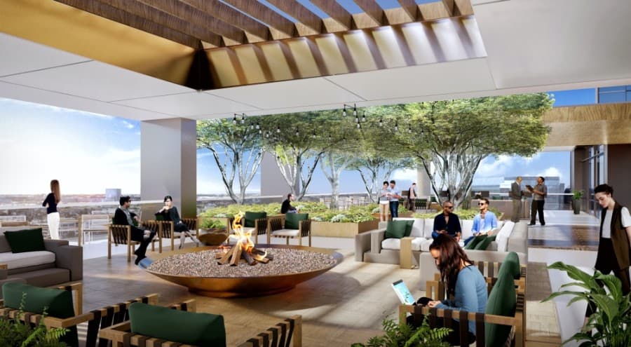 rendering of lounge area