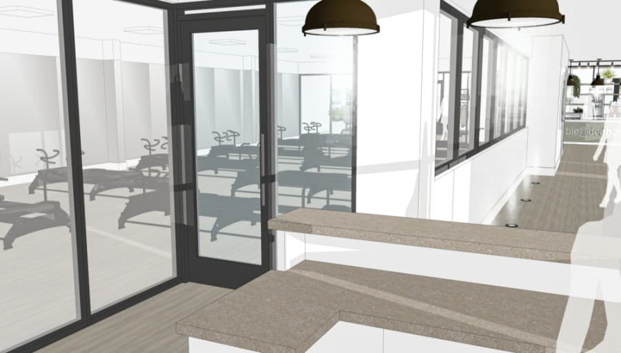 Urban Core, a Lagree fitness studio, will join Urban Seafood Co. on the second floor of a newly constructed building in downtown Plano this April. (Courtesy Urban Core)