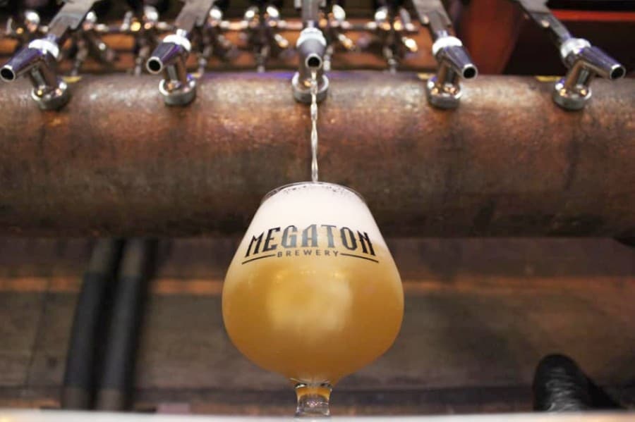 The brewery crafts several of its own beers. (Courtesy Megaton Brewery)
