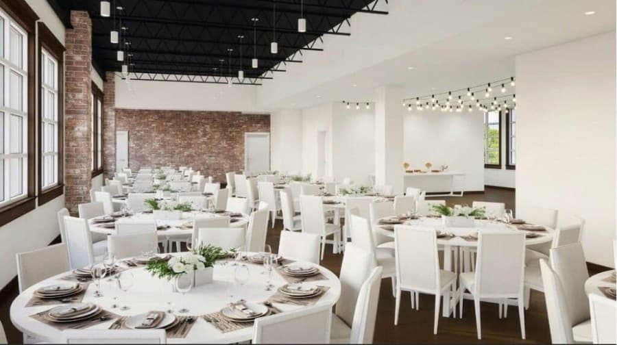 Eventi will offer two event spaces: an outdoor landscaped patio area and an indoor contemporary venue. (Courtesy Verona Villa Venues)