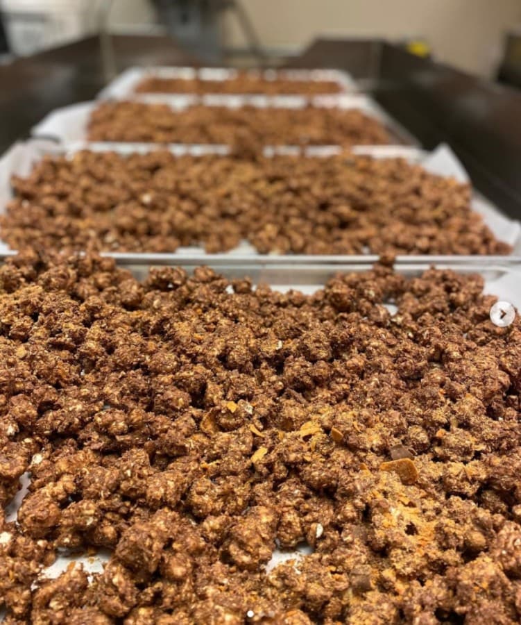 A batch of Butterfinger-flavored popcorn is made with actual pieces of Butterfinger candy bars. (Courtesy Popcorn Blast)