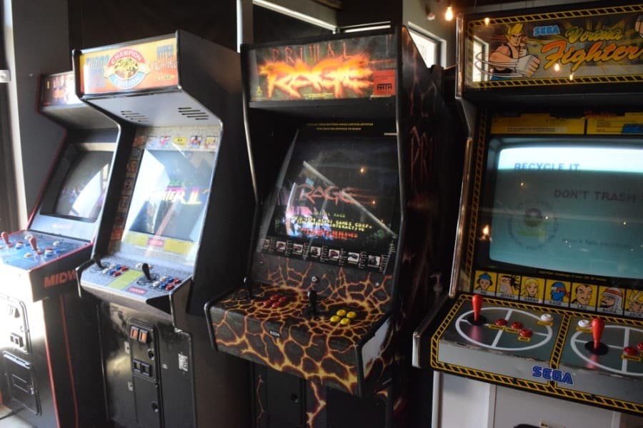 A wide array of classic cabinet video games are available for play at Arcade 92. (Matt Payne/Community Impact Newspaper)