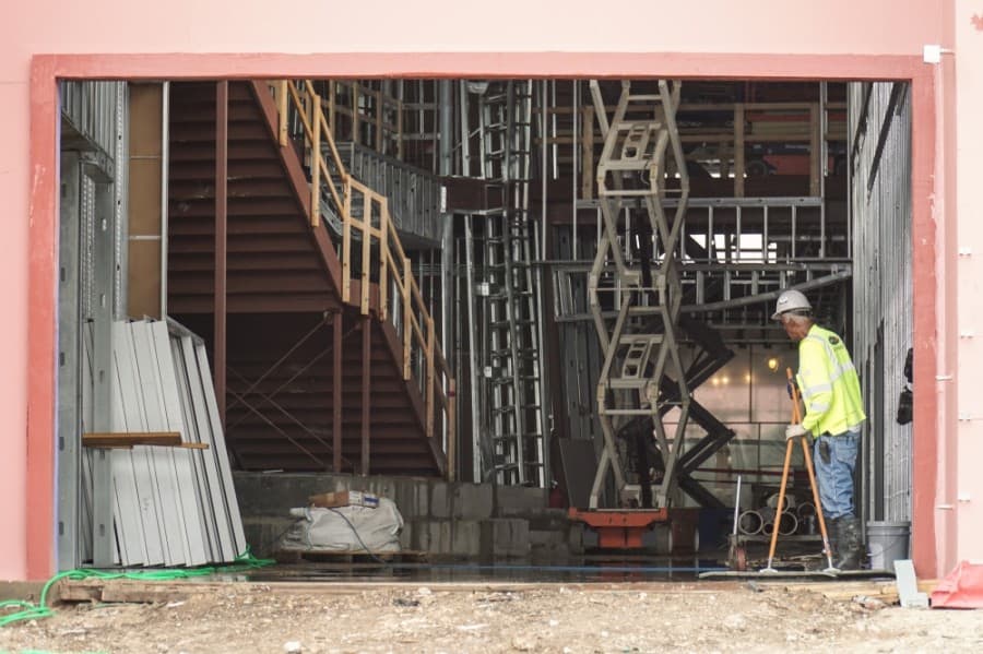 Construction continues on the school, which opens for the 2021-22 school year. (Courtesy Round Rock ISD)