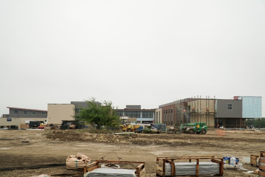 Construction continues on the school, which opens for the 2021-22 school year. (Courtesy Round Rock ISD)