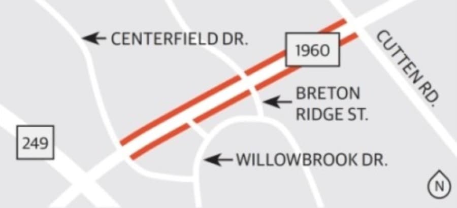 Construction on Willowbrook-area FM 1960 improvement project delayed for third time