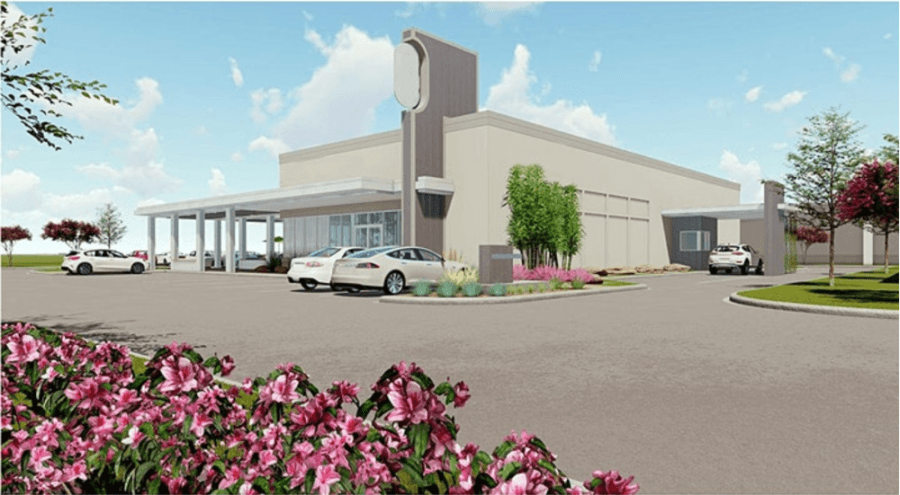 A rendering shows Goodblend's future medical marijuana facility in San Marcos. (Rendering courtesy Goodblend)