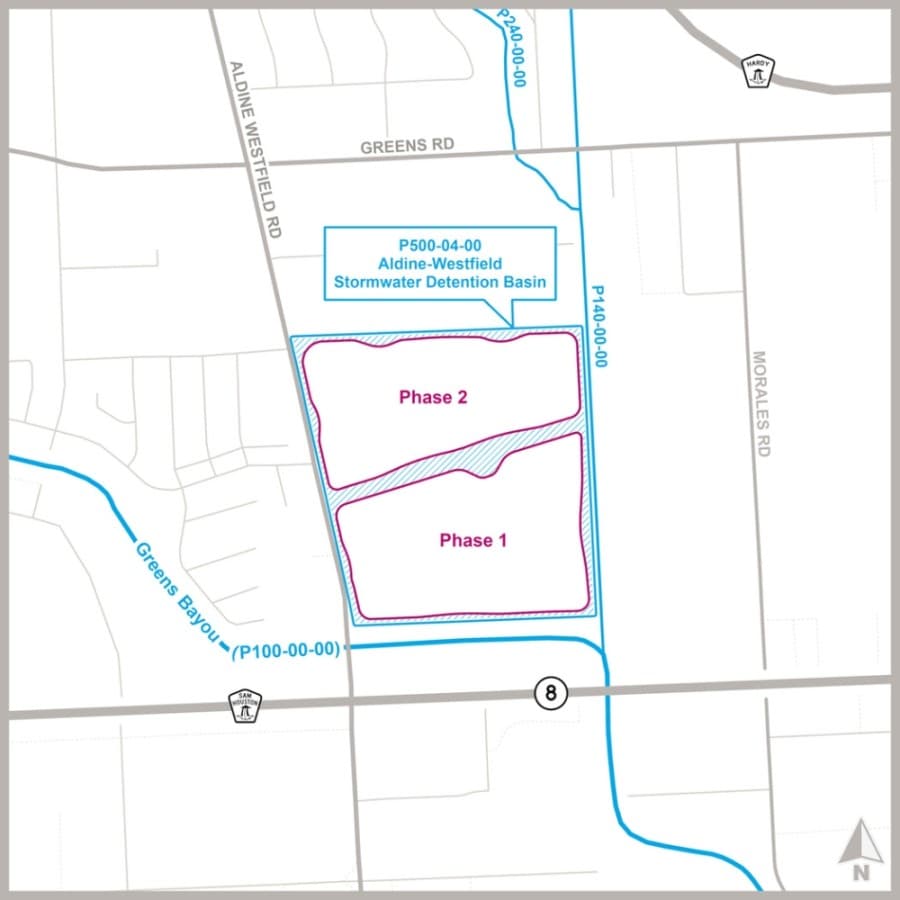 Flood control district completes Phase 1 of Aldine Westfield Stormwater Detention Basin