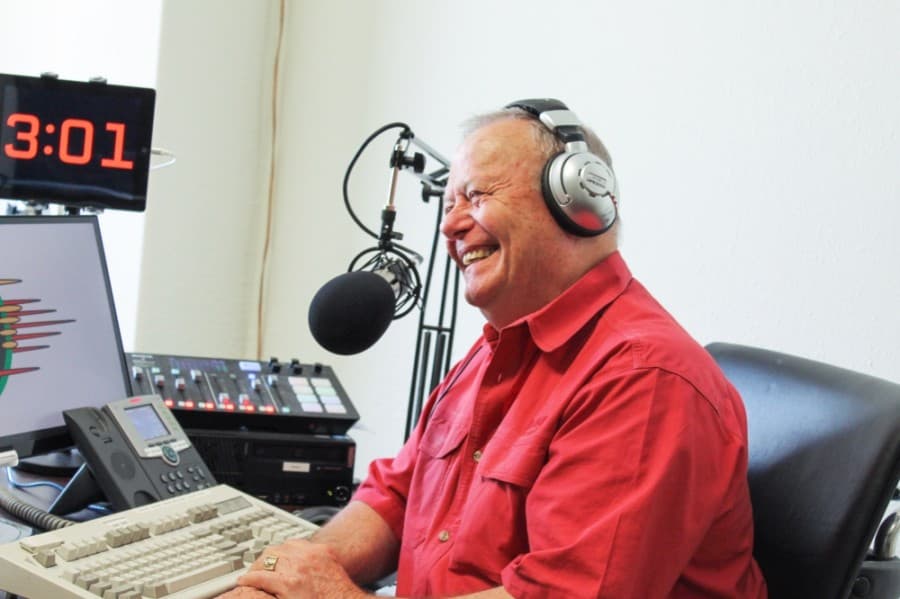 Bob Robertson opened Radio KAIR in 2017. 
(Andy Li/Community Impact Newspaper)