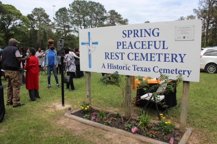State honors Spring Peaceful Rest Cemetery with historical marker