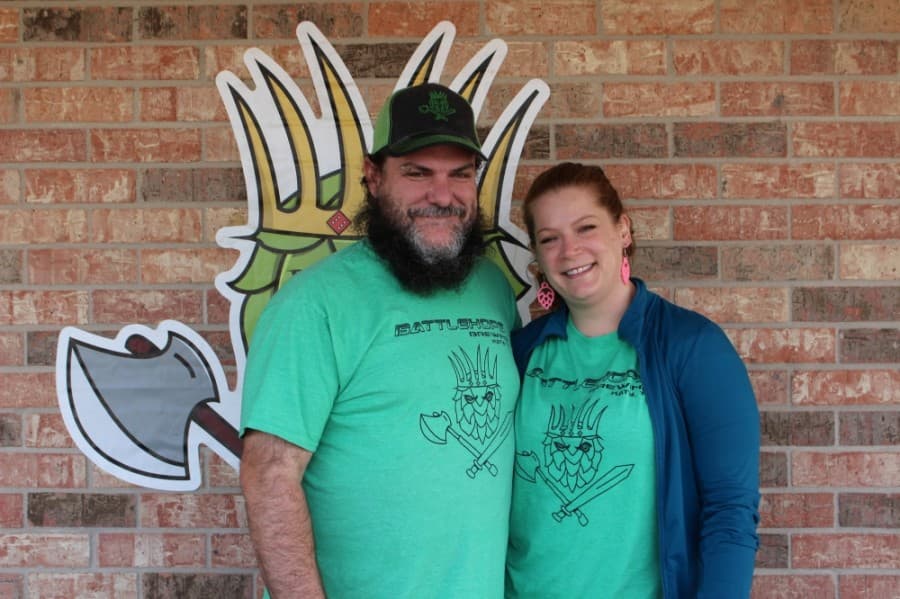 


JD and Jessica Merritt own Battlehops Brewing in Katy. (Photos by Morgan Theophil/Community Impact Newspaper)