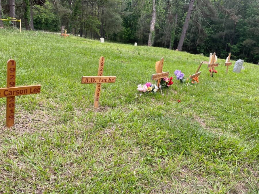 Names of prominent Spring-area families that can be found on cemetery headstones include Barnet, Lee, Williams, Franklin, King, Bradie, Mays, Sayles, Holland, Phillips and Booker. (Hannah Zedaker/Community Impact Newspaper)