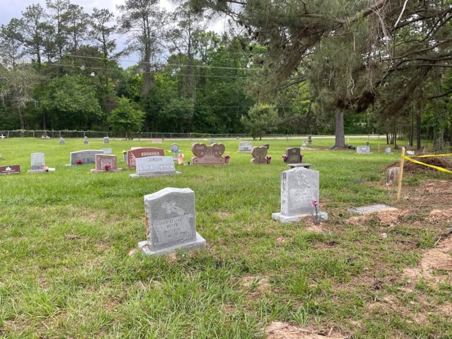 Names of prominent Spring-area families that can be found on cemetery headstones include Barnet, Lee, Williams, Franklin, King, Bradie, Mays, Sayles, Holland, Phillips and Booker. (Hannah Zedaker/Community Impact Newspaper)