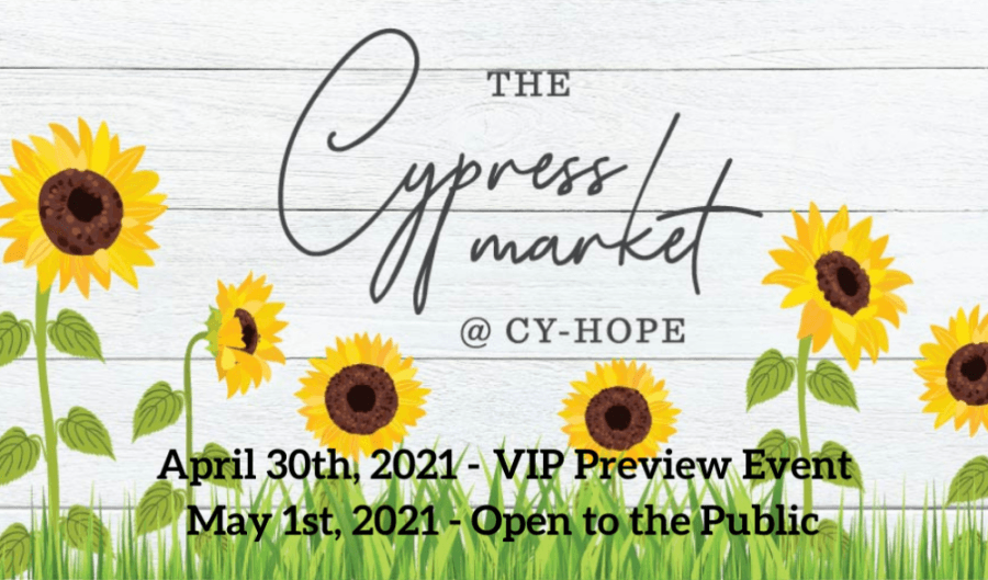 Support Cy-Hope at the Cypress Market @ Cy-Hope this weekend