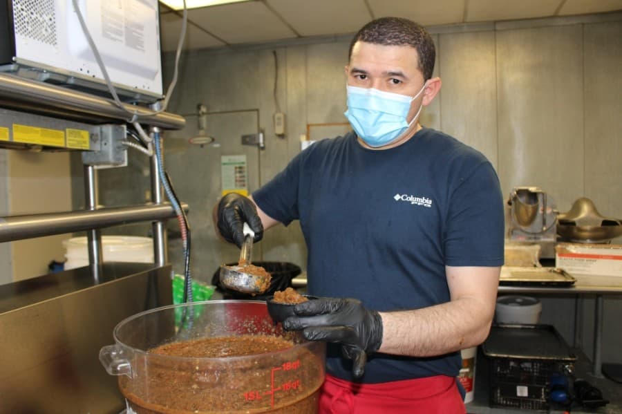 According to Chef Wilmer Guevara, the restaurant’s salsa is made with fresh vegetables. (Adriana Rezal/Community Impact Newspaper)