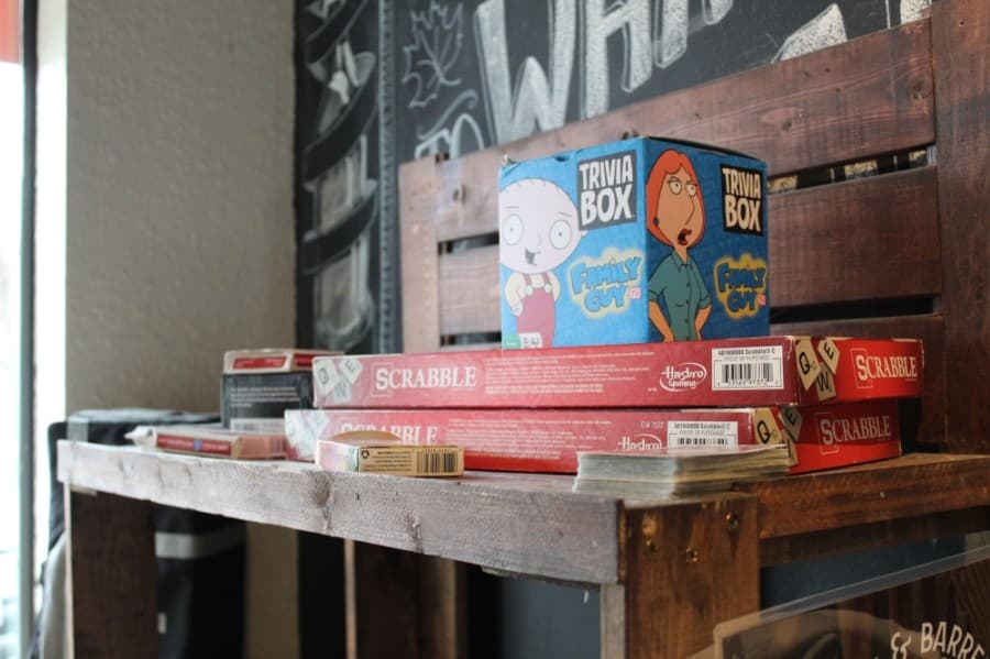stack of board games