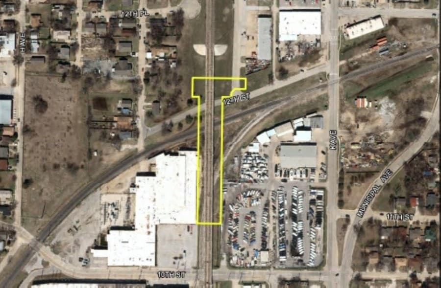 Plano City Council approved a specific use permit on April 26 for 1.6 acres shown on the map to allow a transit center/station. (Courtesy city of Plano) 