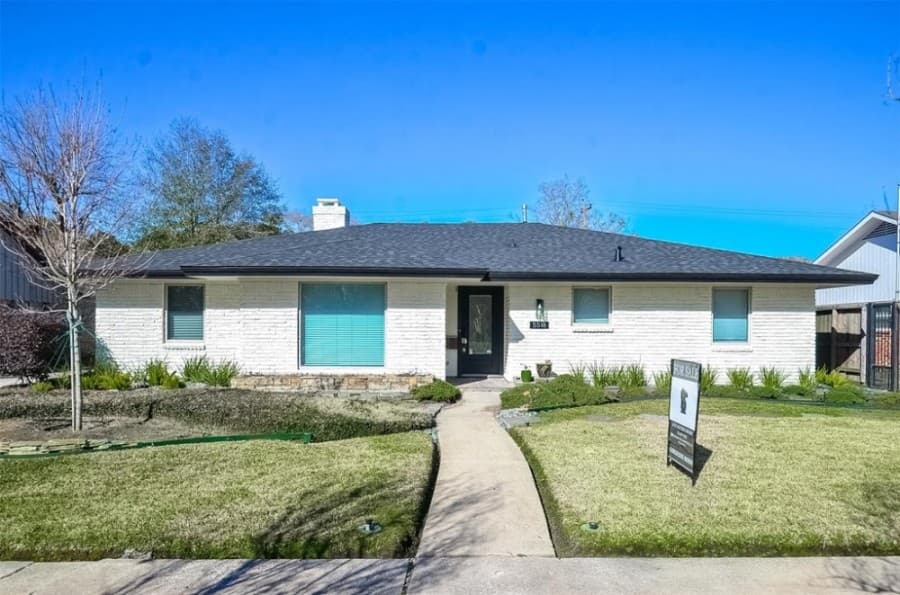 5518 Yarwell Drive, Houston: A ranch-style home built in 1964, this home was remodeled and features contemporary modern finishes, with a kitchen that has not only custom made cabinets with glass inserts and lighting, but also features wood-like tile and large windows. Additional features include new interior/exterior paint, roof, electrical panel, wood-like tile flooring, shaw carpet, ceiling fans, newly renovated bathrooms that include new blinds, toilets, tubs/shower, countertops and cabinetry. 3 bed, 2 full bath/2,208 sq.ft. Sold for $370,001-$420,000 on April 15. (Courtesy Houston Association of Realtors)