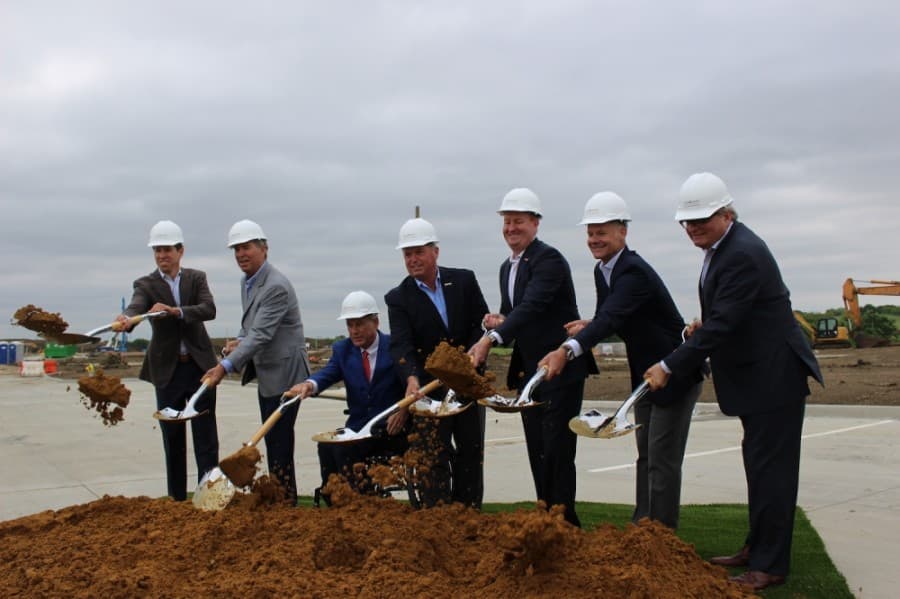PGA, Omni Hotel & Resorts, local and state officials break ground on the new Omni PGA Frisco Resort on May 4. (Miranda Jaimes/Community Impact Newspaper)