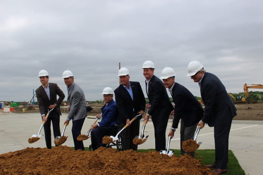 PGA, Omni Hotel & Resorts, local and state officials break ground on the new Omni PGA Frisco Resort on May 4. (Miranda Jaimes/Community Impact Newspaper)