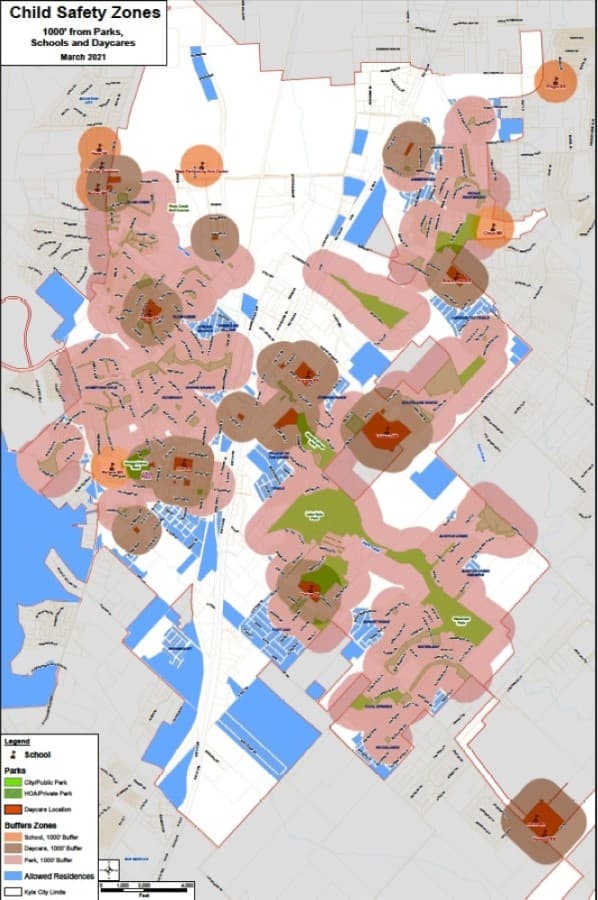 Kyle approves child safety zones to restrict sex offender residency within city