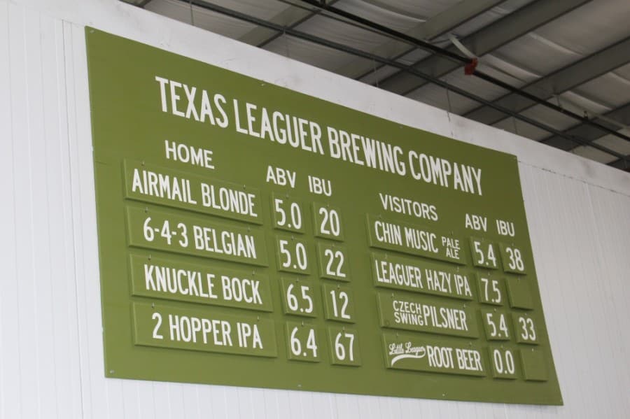Currently, the taproom features a lineup of four “home side” and four “visitor side” beers.