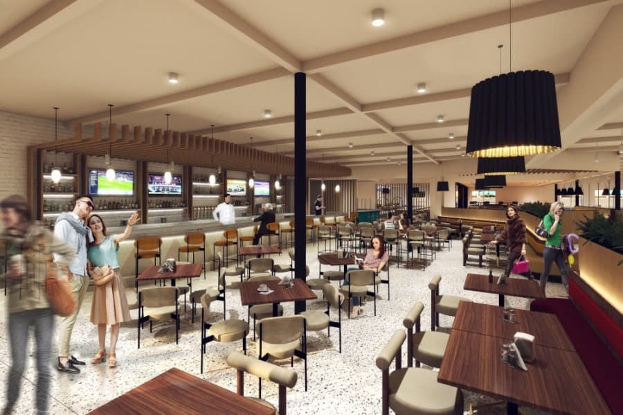 A bar and lounge will feature beer and wine on tap as well as craft cocktails. (Courtesy Blkbox)