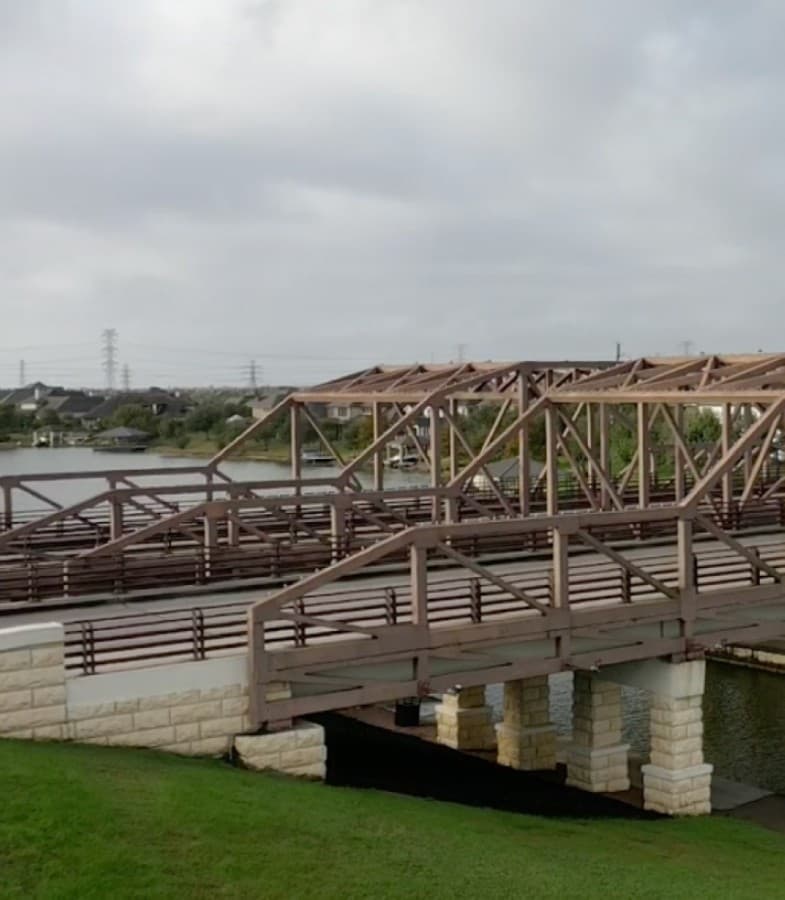 JK Welding was contracted to design and build the bridge near the Boardwalk at Towne Lake in Cypress. (Courtesy JK Welding)