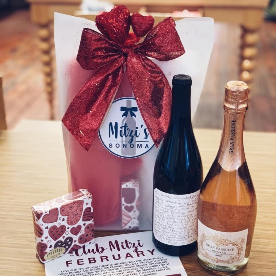 Each month, Club Mitzi members look forward to new, themed wine and gift bundles. (Matt Payne/Community Impact Newspaper)