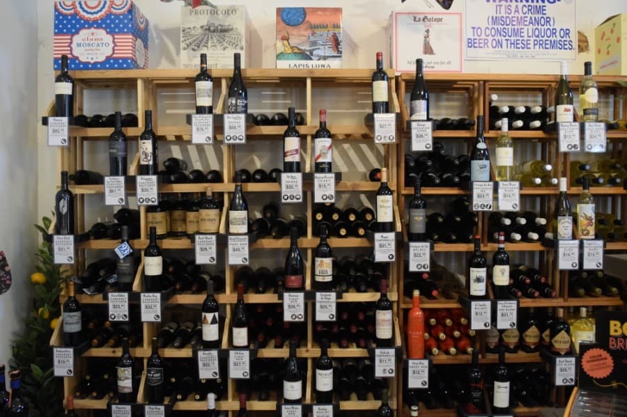 The wine wall at Mitzi’s Sonoma already features more than a hundred kinds of wine, and may soon be expanded to feature even more. (Matt Payne/Community Impact Newspaper)