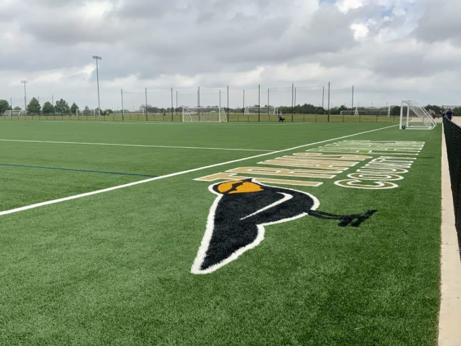 The project includes a natural grass practice field and LED lighting. (Courtesy Travis County)