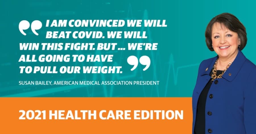 'I am convinced we will beat COVID': American Medical Association President Susan Bailey discusses vaccine successes, myths, challenges