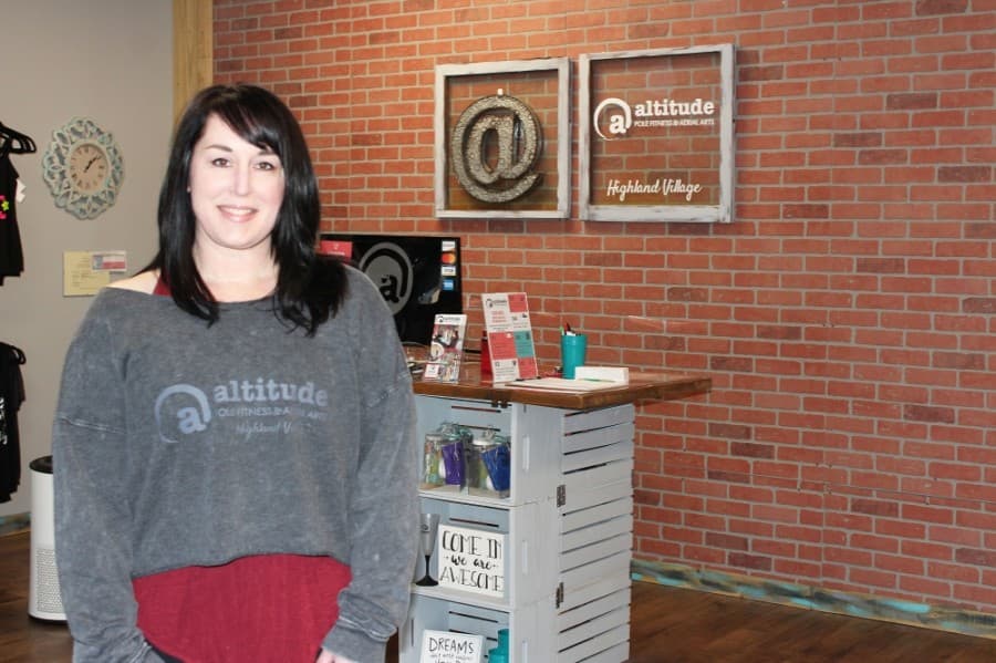 Allison Roussel is the owner of Altitude Pole Fitness & Aerial Arts Highland Village. (Karen Chaney/Community Impact Newspaper)