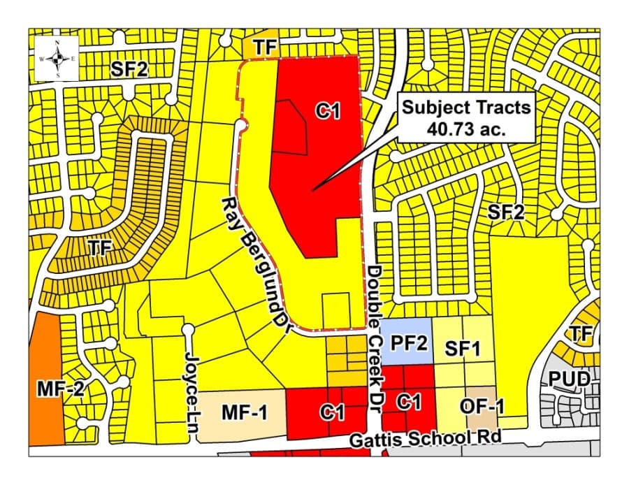 In order to provide a good transportation network in and out of the lot, the city has asked David Weekley Homes to make a public connection to Valerian Trail and Ray Berglund Blvd. (Courtesy city of Round Rock)