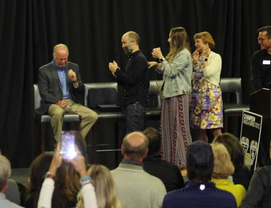 people on stage