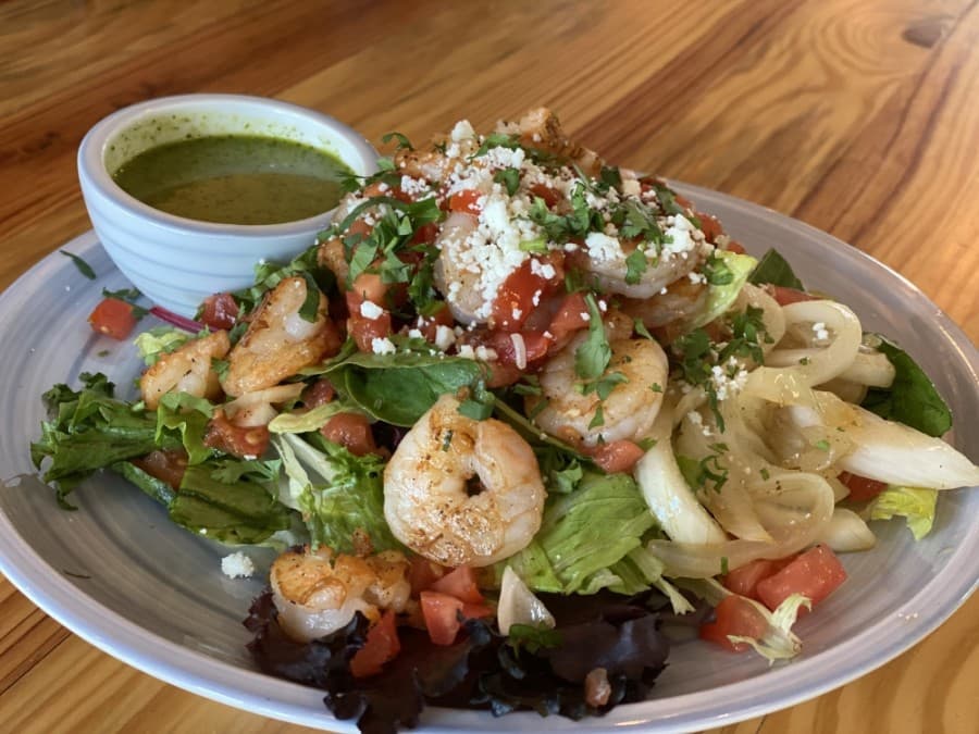 The Shrimp Ensalada dish sells for $14.50 at Petra. (Courtesy Petra)