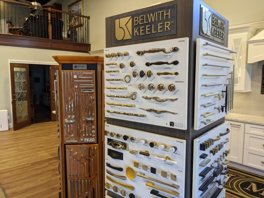 Maverick sells various knobs and handles for drawers and cabinets. (Jake Magee/Community Impact Newspaper)