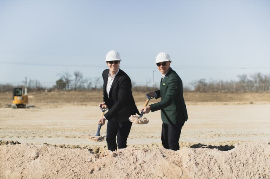 Co-founders and brothers Robert and Thomas Jonsson broke ground on the company’s new 43,000-square-foot facility in Round Rock. (Courtesy Scandinavian Spaces)