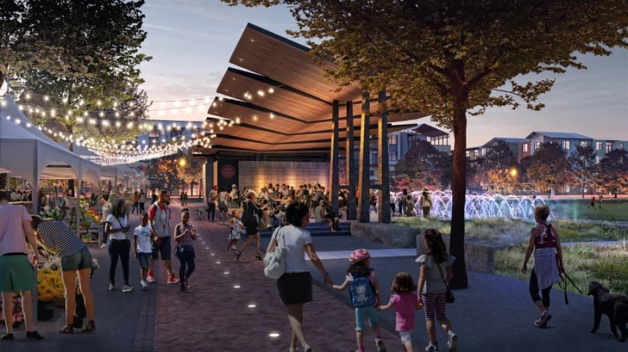 Cultural Trail will stretch 1,400-feet once complete, and the first phase will include 400-feet. (Rendering courtesy of Lionheart Places and Momark Development)